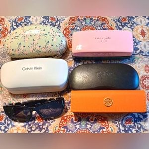 Take All 5 Designer Sun glass Cases and one simple sun glasses 😎